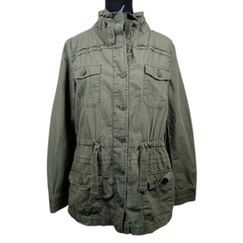 Banana Republic Womens Size Small Military Dark Olive Jacket